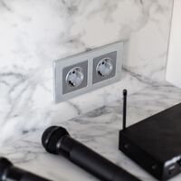 Рамка на 2 поста (алюминий, Aluminium) / WL11-Frame-02