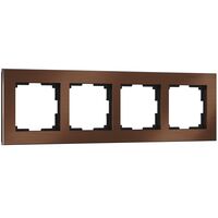 Рамка на 4 поста (коричневый алюминий, Aluminium) / WL11-Frame-04