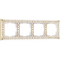 Рамка на 4 поста (белое золото, Antik) / WL07-Frame-04