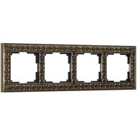 Рамка на 4 поста (бронза, Antik) / WL07-Frame-04