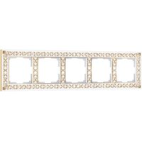 Рамка на 5 постов (белое золото, Antik) / WL07-Frame-05