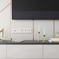 Рамка на 5 постов (белое золото, Antik) / WL07-Frame-05