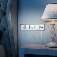 Рамка на 5 постов (хром/белый, Palacio) / WL17-Frame-05