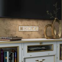 Рамка на 5 постов (золото/белый, Palacio) / WL17-Frame-05