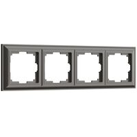 Рамка на 4 поста (серо-коричневый, Fiore) / WL14-Frame-04