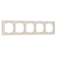 Рамка на 5 постов (слоновая кость, Basic) / WL03-Frame-05