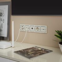 Рамка на 5 постов (слоновая кость/хром, Snabb) / WL03-Frame-05-ivory