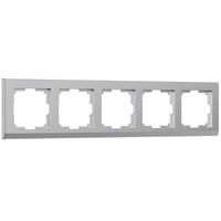 Рамка на 5 постов (серебряный, Stark) / WL04-Frame-05