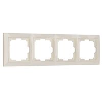 Рамка на 4 поста (слоновая кость, Basic) / WL03-Frame-04