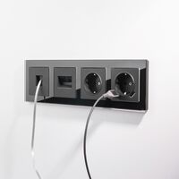 Рамка на 4 поста (черный, Favorit) / WL01-Frame-04