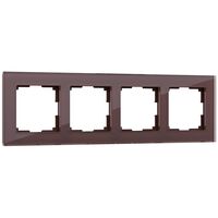 Рамка на 4 поста (мокко, Favorit) / WL01-Frame-04