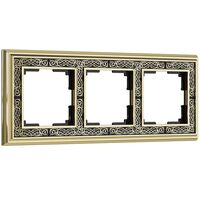 Рамка на 3 поста (золото/черный, Palacio Gracia) / WL77-Frame-03
