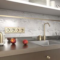 Рамка на 4 поста (шампань, Aluminium) / W0041711