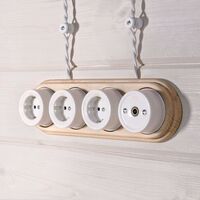 Рамка на 4 поста (светлый бук, Legend)/ WL15-frame-04