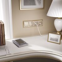 Розетка с заземлением (шампань) / W1171011