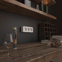 Розетка тройная с заземлением и шторками Gallant (белая) / W5073101