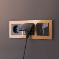 Розетка влагозащ. с зазем. с защит. крышкой и шторками (серо-коричневый) / WL07-SKGSC-01-IP44