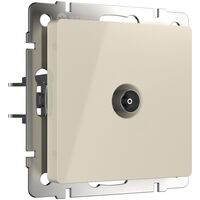 ТВ-розетка проходная (слоновая кость) / WL03-TV-2W-ivory