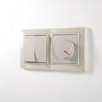 Выключатель двухклавишный проходной (слоновая кость) / WL03-SW-2G-2W-ivory