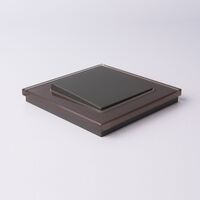 Выключатель одноклавишный проходной (серо-коричневый) / WL07-SW-1G-2W