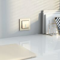 Выключатель одноклавишный с подсветкой (шампань) / W1110111