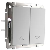 Выключатель жалюзи (серебряный) / WL06-01-02