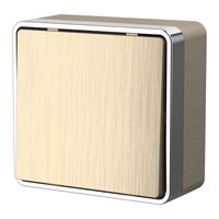 Выключатель одноклавишный Gallant (шампань рифленый) / W5010010