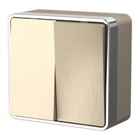Выключатель двухклавишный Gallant (шампань рифленый) / W5020010