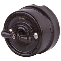 Переключатель одноклавишный (коричневый) Ретро / W5612014