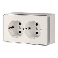 Розетка двойная с заземлением Gallant (слоновая кость) / W5072103