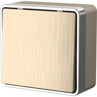 Выключатель одноклавишный проходной Gallant (шампань рифленый) / WL15-01-03