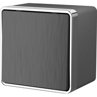 Выключатель одноклавишный влагозащищенный Gallant (графит рифленый) / WL15-01-02