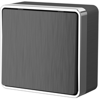 Выключатель одноклавишный проходной Gallant (графит рифленый) / WL15-01-03