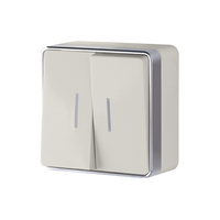 Выключатель двухклавишный с подсветкой Gallant (слоновая кость) / WL15-03-03