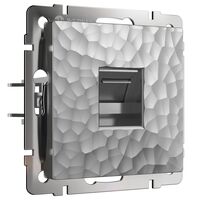 Розетка Ethernet RJ-45 (серебряный, Hammer) / W1281006