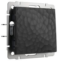 Выключатель одноклавишный (черный, Hammer) / W1210008