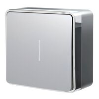 Выключатель одноклавишный с подсветкой Gallant (серебряный) / W5010106