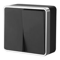 Выключатель двухклавишный Gallant (черный/хром) / W5020035