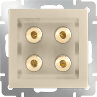 Акустическая розетка (шампань) / WL11-AUDIOx4