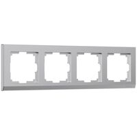 Рамка на 4 поста (серебряный, Stark) / W0041806