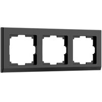 Рамка на 3 поста (черный, Stark) / W0031808