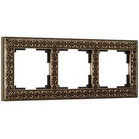 Рамка на 3 поста (бронза, Antik) / W0031512