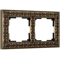 Рамка на 2 поста (бронза, Antik) / W0021512