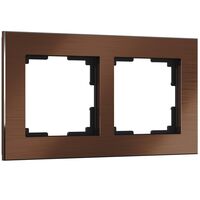 Рамка на 2 поста (коричневый алюминий, Aluminium) / W0021714
