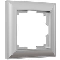 Рамка на 1 пост (серебряный, Fiore) / W0012206