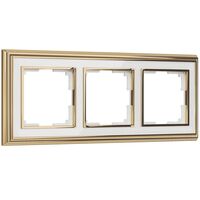 Рамка на 3 поста (золото/белый, Palacio) / W0031329