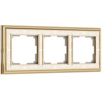 Рамка на 3 поста (золото/белый, Palacio Gracia) / W0031429