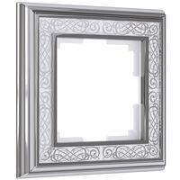 Рамка на 1 пост (хром/белый, Palacio Gracia) / W0011431