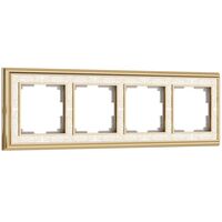 Рамка на 4 поста (золото/белый, Palacio Gracia) / W0041429