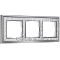 Рамка на 3 поста (хром/белый, Palacio Gracia) / W0031431